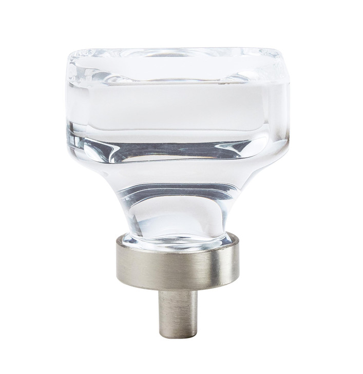 BP36653CG10 - Glacio Collection 1 5/16-inch (33 mm) Clear/Satin Nickel Finish Knob