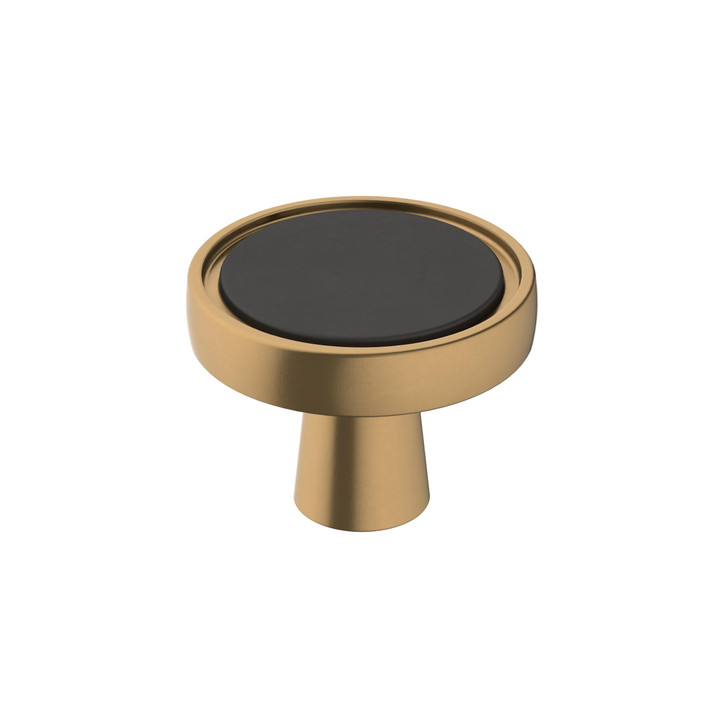 BP36857FBCZ - Mergence Collection 1-inch (25 mm) Matte Black/Champagne Bronze Finish Knob
