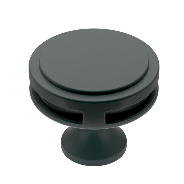 BP36603MB - Oberon Collection 1 3/16-inch (30 mm) Matte Black Finish Knob