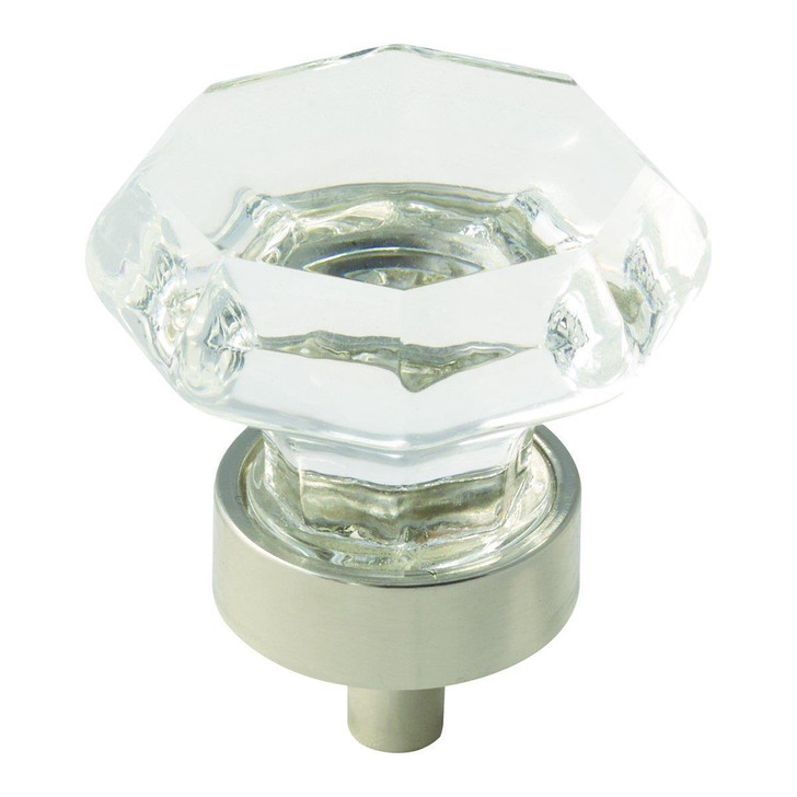 BP55268CPN - Traditional Classics Collection 1 1/8-inch (29 mm) Clear/Polished Nickel Finish Knob