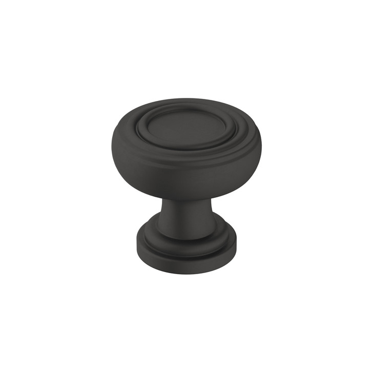BP36774FB - Ville Collection 1 1/16-inch (27 mm) Matte Black Finish Knob