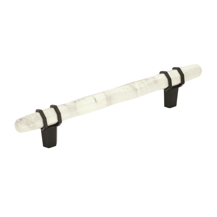 BP36649MWBBR - Carrione Collection 1 9/16-inch (40 mm) Marble White/Black Bronze Finish Pull