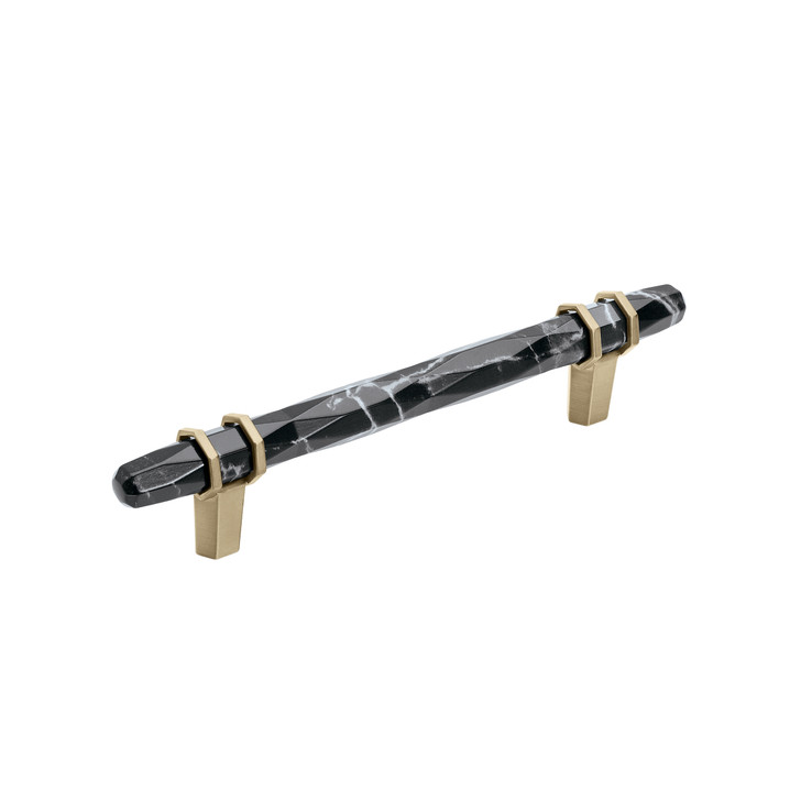 BP36649MBKBBZ - Carrione Collection 1 9/16-inch (40 mm) Marble Black/Golden Champagne Finish Pull