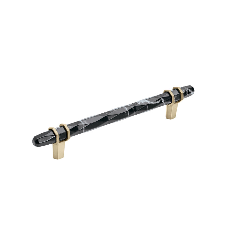 BP36650MBKBBZ - Carrione Collection 1 9/16-inch (40 mm) Marble Black/Golden Champagne Finish Pull