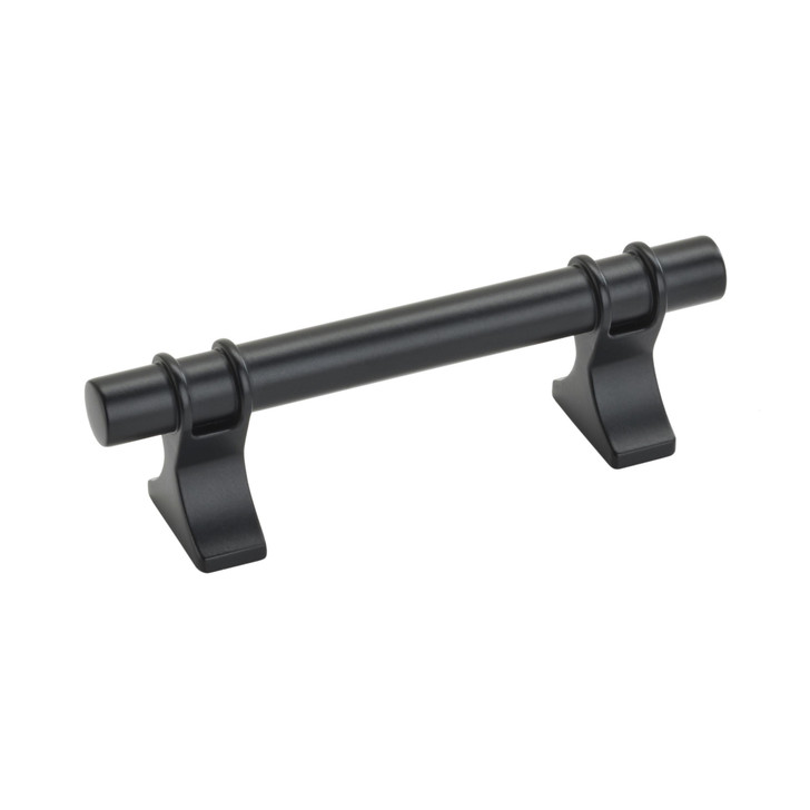 BP36600FB - Davenport Collection 1 3/8-inch (35 mm) Matte Black Finish Pull