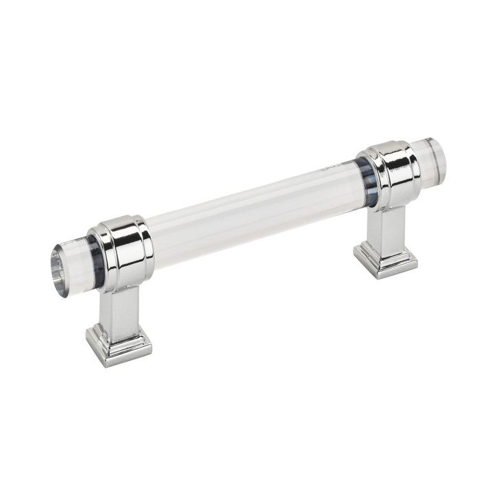 BP36654C26 - Glacio Collection 1 1/2-inch (38 mm) Clear/Polished Chrome Finish Pull