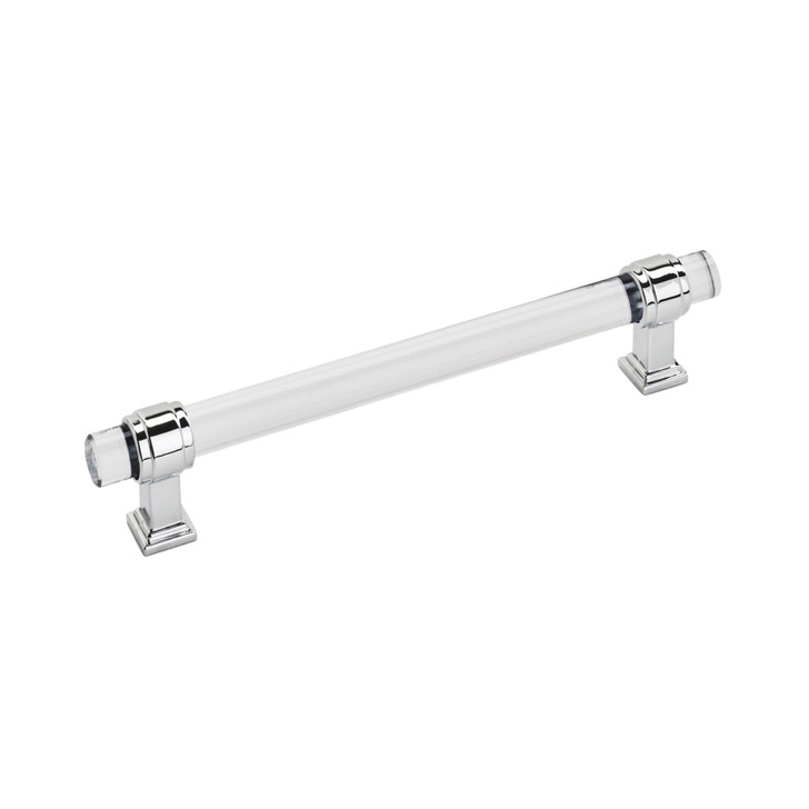 BP36656C26 - Glacio Collection 1 1/2-inch (38 mm) Clear/Polished Chrome Finish Pull