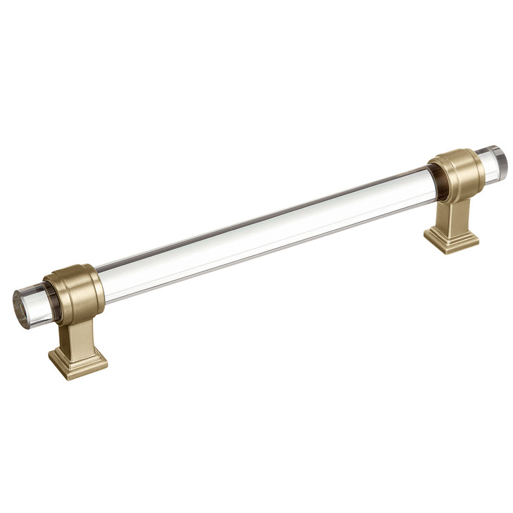 BP36656CBBZ - Glacio Collection 1 1/2-inch (38 mm) Clear/Golden Champagne Finish Pull