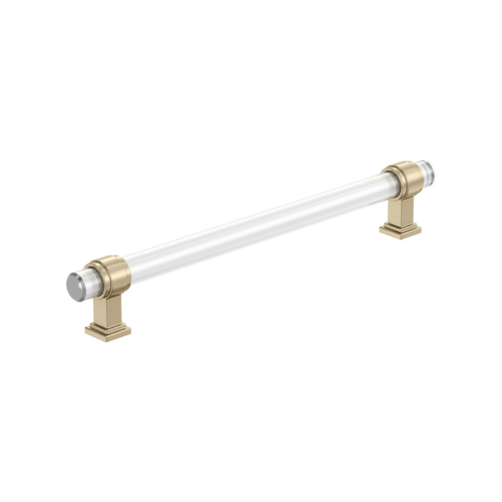 BP36661CBBZ - Glacio Collection 1 1/2-inch (38 mm) Clear/Golden Champagne Finish Pull