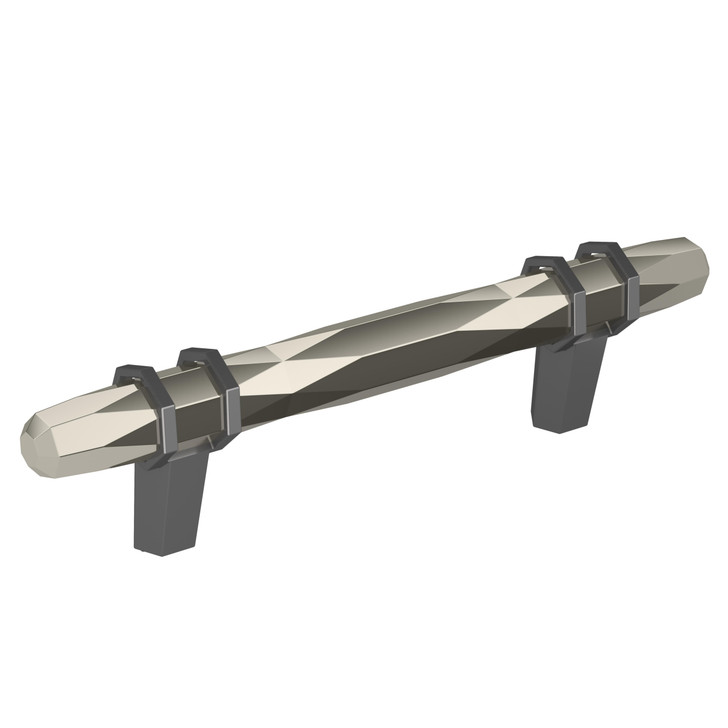 BP36648PNBCR - London Collection 1 9/16-inch (40 mm) Polished Nickel/Black Chrome Finish Pull