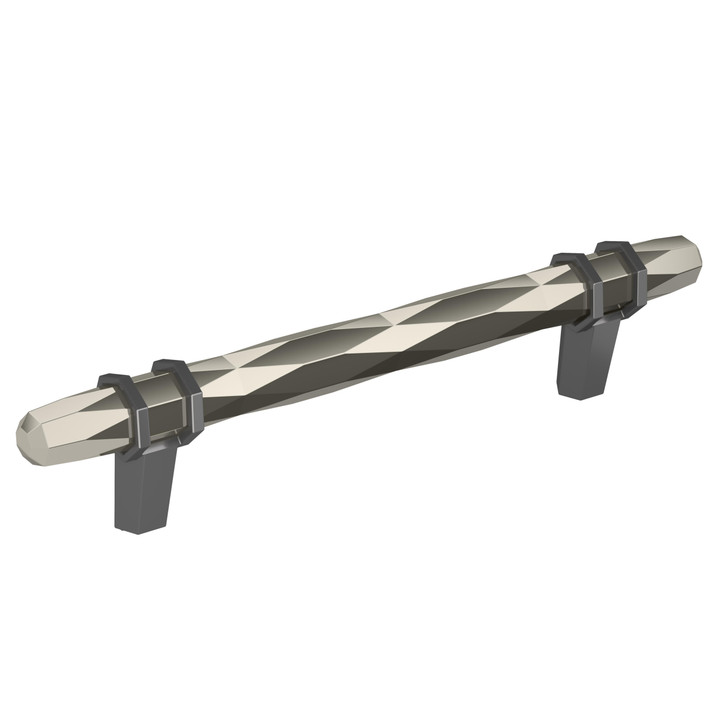BP36649PNBCR - London Collection 1 9/16-inch (40 mm) Polished Nickel/Black Chrome Finish Pull