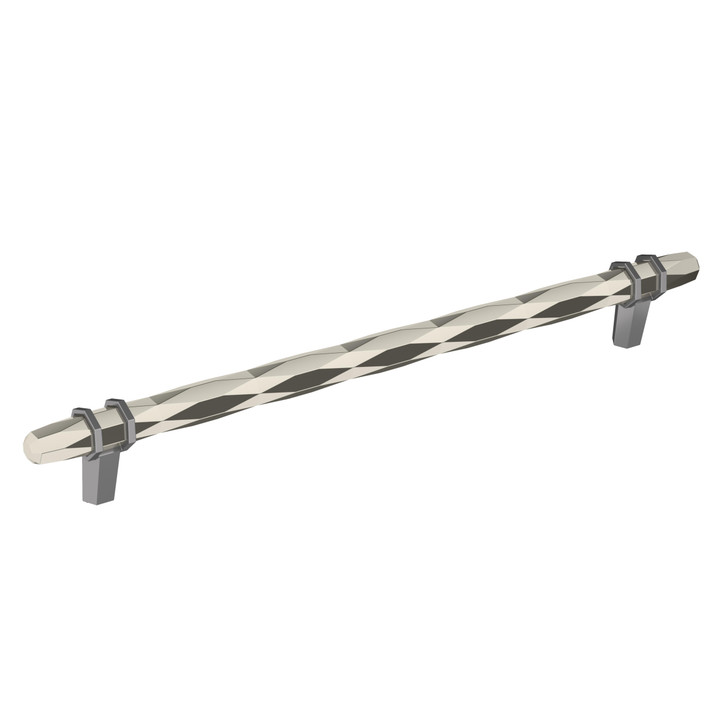 BP36664PNBCR - London Collection 1 9/16-inch (40 mm) Polished Nickel/Black Chrome Finish Pull
