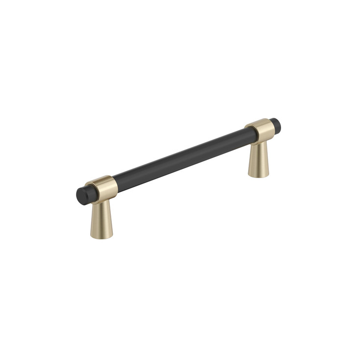 BP36859FBBBZ - Mergence Collection 1 5/16-inch (33 mm) Matte Black/Golden Champagne Finish Pull