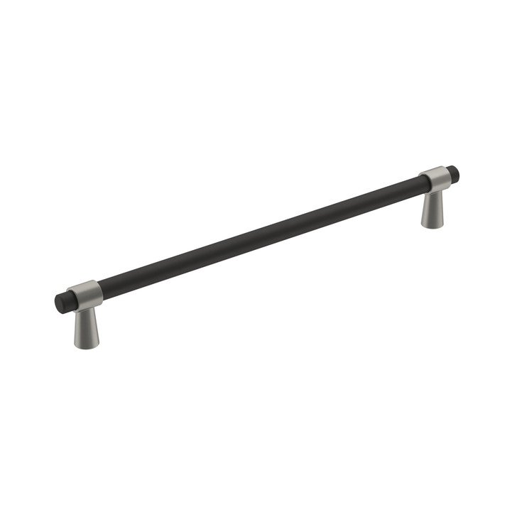 BP36861FBG10 - Mergence Collection 1 5/16-inch (33 mm) Matte Black/Satin Nickel Finish Pull