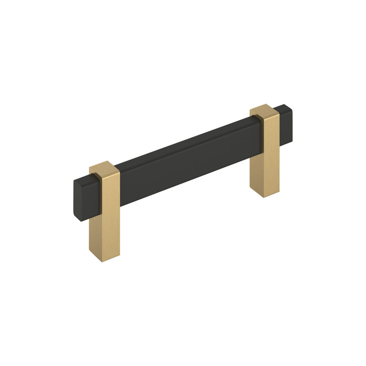 BP36723MBCZ - Mulino Collection 1 9/16-inch (40 mm) Matte Black/Champagne Bronze Finish Pull
