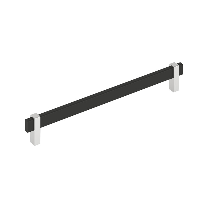BP36726MB26 - Mulino Collection 1 9/16-inch (40 mm) Matte Black/Polished Chrome Finish Pull