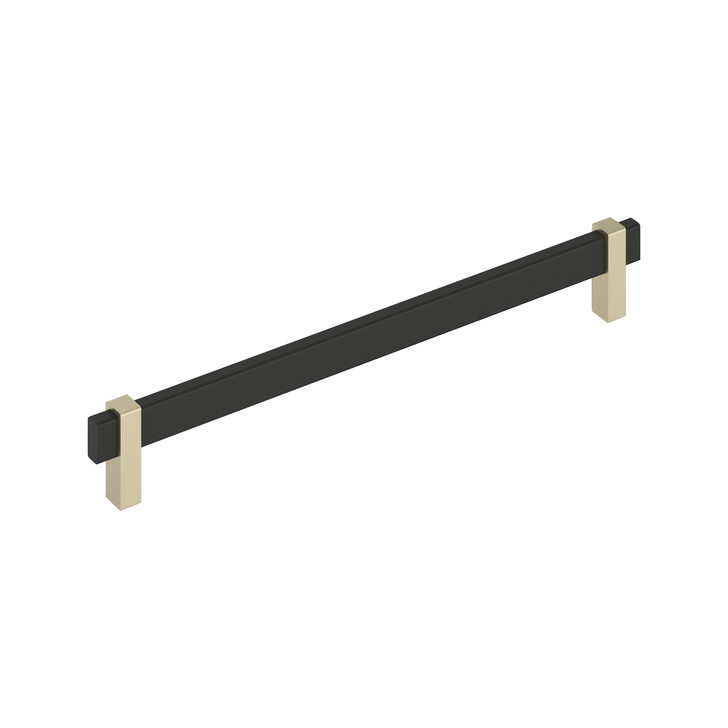 BP36726MBBBZ - Mulino Collection 1 9/16-inch (40 mm) Matte Black/Golden Champagne Finish Pull