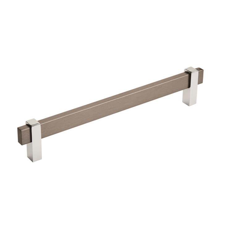 BP36725BBN26 - Mulino Collection 1 9/16-inch (40 mm) Black Brushed Nickel/Polished Chrome Finish Pull