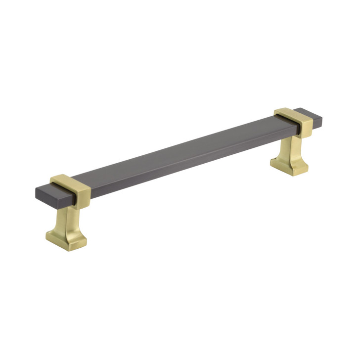 BP36683BCRBGL - Overton Collection 1 1/8-inch (29 mm) Black Chrome/Brushed Gold Finish Pull