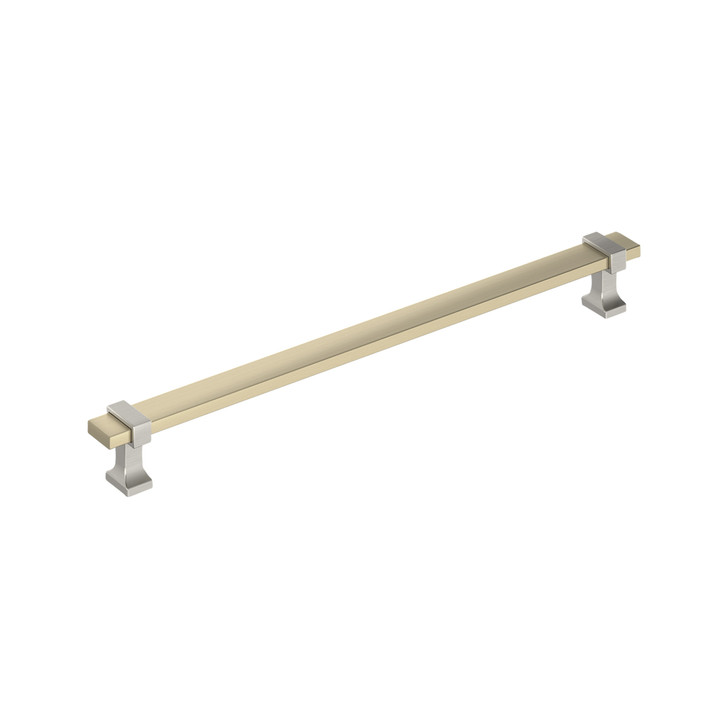BP37082BBZG10 - Overton Collection 1 1/8-inch (29 mm) Golden Champagne/Satin Nickel Finish Pull