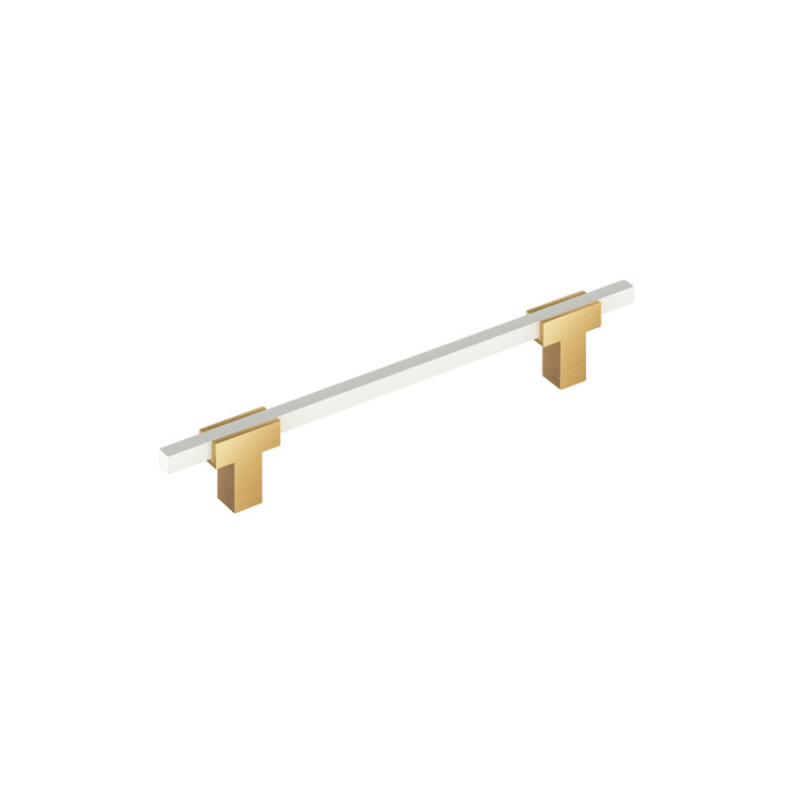 BP778160CZWHT - Urbanite Collection 1 3/16-inch (30 mm) Champagne Bronze/White Finish Pull
