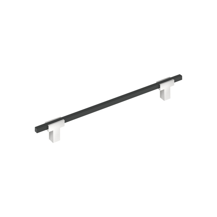 BP7782226BMB - Urbanite Collection 1 3/16-inch (30 mm) Polished Chrome/Brushed Matte Black Finish Pull