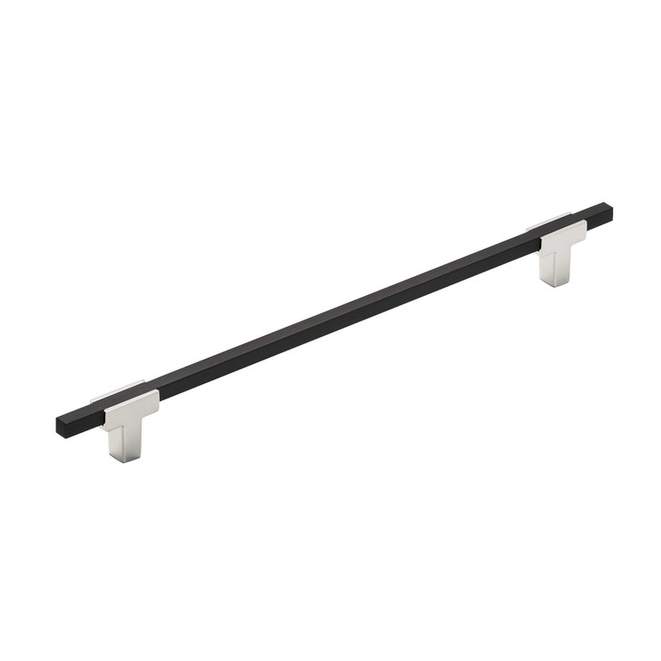 BP77825626BMB - Urbanite Collection 1 3/16-inch (30 mm) Polished Chrome/Brushed Matte Black Finish Pull