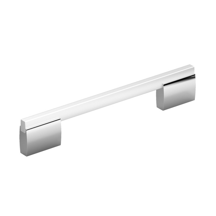 799019214002 - Chrome, White Modern Metal Pull - 7990