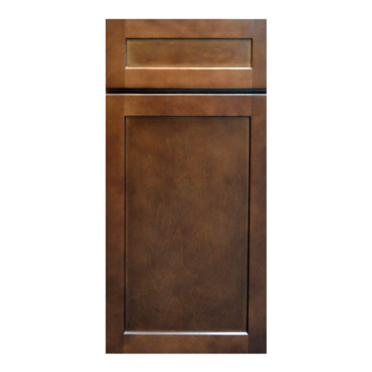 AMHERST Shaker 12 in. W x 24 in. H x 0.25 in. D in Walnut Door w/Drawer Front Sample