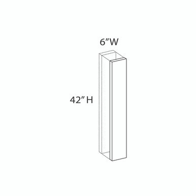 Euro Value GRAMERCY A WF6X42  (6"  W X 42" H X 3/4" T)