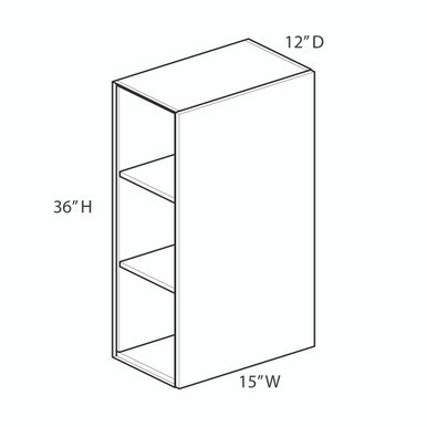 Euro Value GRAMERCY C Wall Cabinet {15" x 36" H} - (1) Door