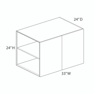 Euro Value GRAMERCY C Refrigerator Wall Cabinet {33" x 24" H x 24" D - Butt Doors} - (2) Doors