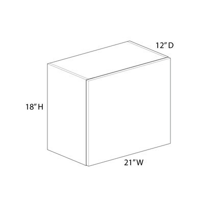 Euro Value GRAMERCY C Wall Cabinet {21" x 18" H} - (1) Door