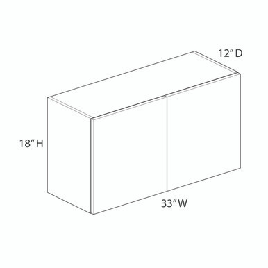 Euro Max Ithaca W3318B Wall Cabinet