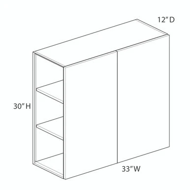 Euro Max Ithaca W3330B Wall Cabinet