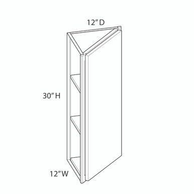 Euro Value Gramercy Shaker Wall End Angle {12" x 30" H} - (1) Door