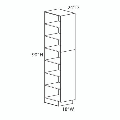 Euro Max Gramercy Shaker Utility Cabinet {18" x 90" H} - (2) Doors