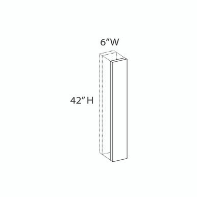 Euro Max Gramercy Shaker WF6X42  (6"  W X 42" H X 3/4" T)