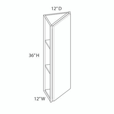 Euro Max Gramercy Shaker Wall End Angle {12" x 36" H} - (1) Door
