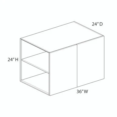 Euro Max Gramercy Shaker Refrigerator Wall Cabinet {36" x 24" H x 24" D - Butt Doors} - (2) Doors