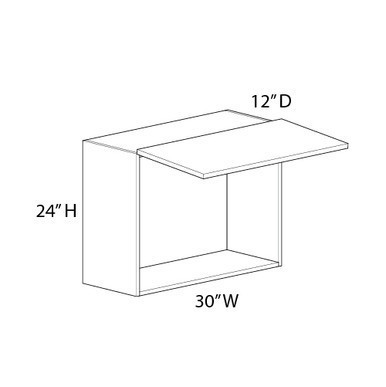 Euro Max Gramercy Shaker Wall Cabinet w/ Lift Up Door {30" x 24" H} - (1) Door