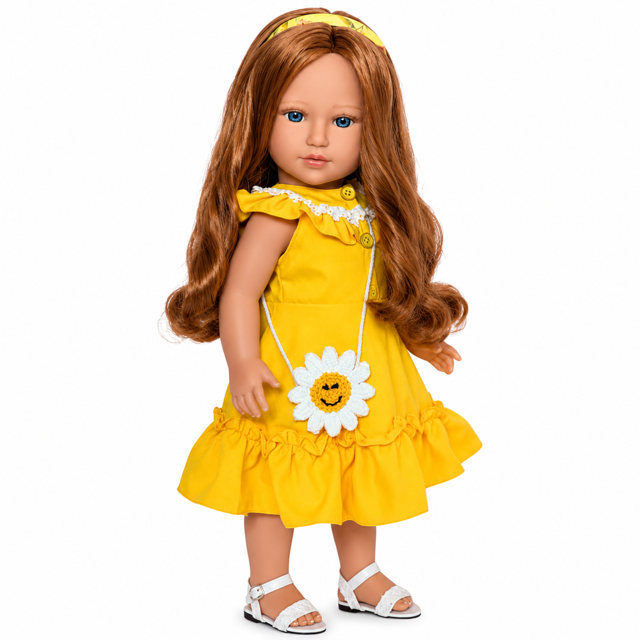 Freya: The Enchanting 18-Inch Doll with Fiery Red Hair and