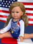 Gymnastics Outfit for 18 Inch Kennedy and Friends Dolls- Free Shipping Included