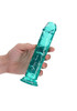 Crystal Straight Realistic Dildo Turquoise | Strap on dildos from Condom Depot