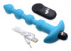 Teal Vibrating Silicone Anal Beads & Remote | Buy anal beads online from Condom Depot