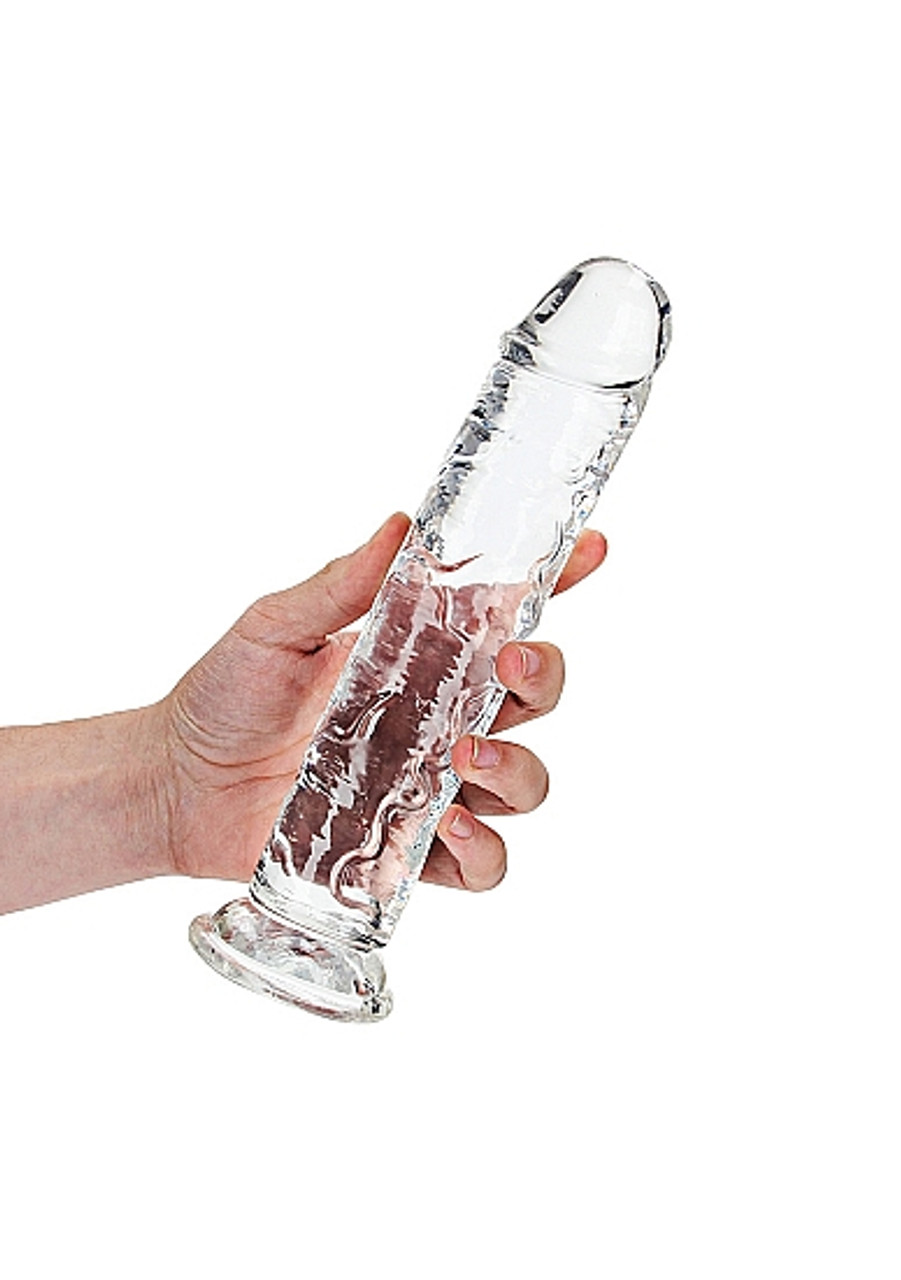 Crystal Straight Realistic Dildo Clear | Strap on dildos from Condom Depot