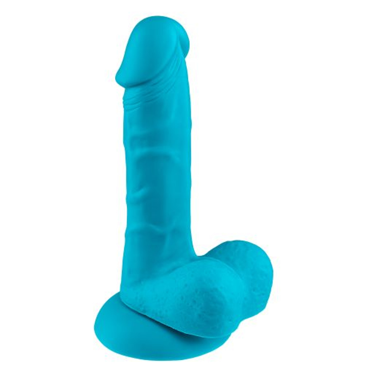 Vibrant Colors Pro Sensual Dildo 6 inch Teal | Realistic Dildos from Condom Depot