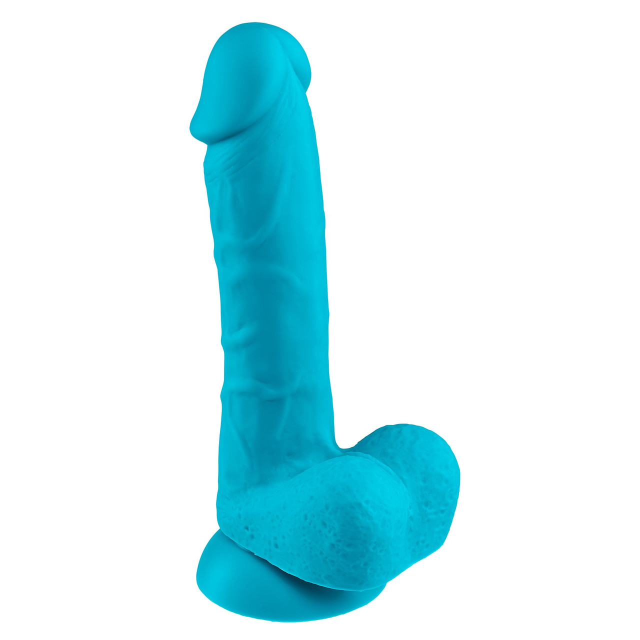 Vibrant Colors Pro Sensual Dildo 7 inch Teal | Realistic Dildos from Condom Depot