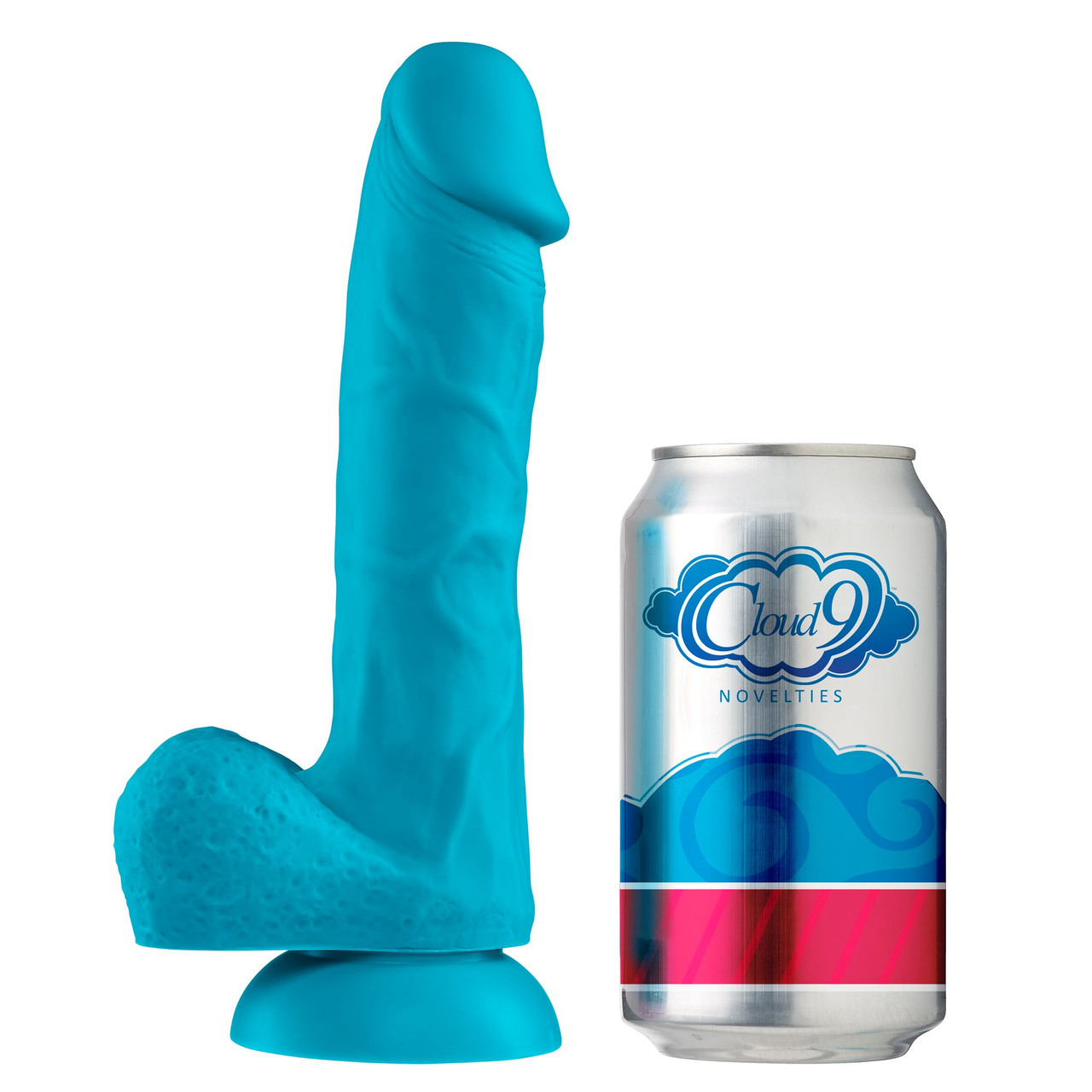 Vibrant Colors Pro Sensual Dildo 7 inch Teal | Realistic Dildos from Condom Depot