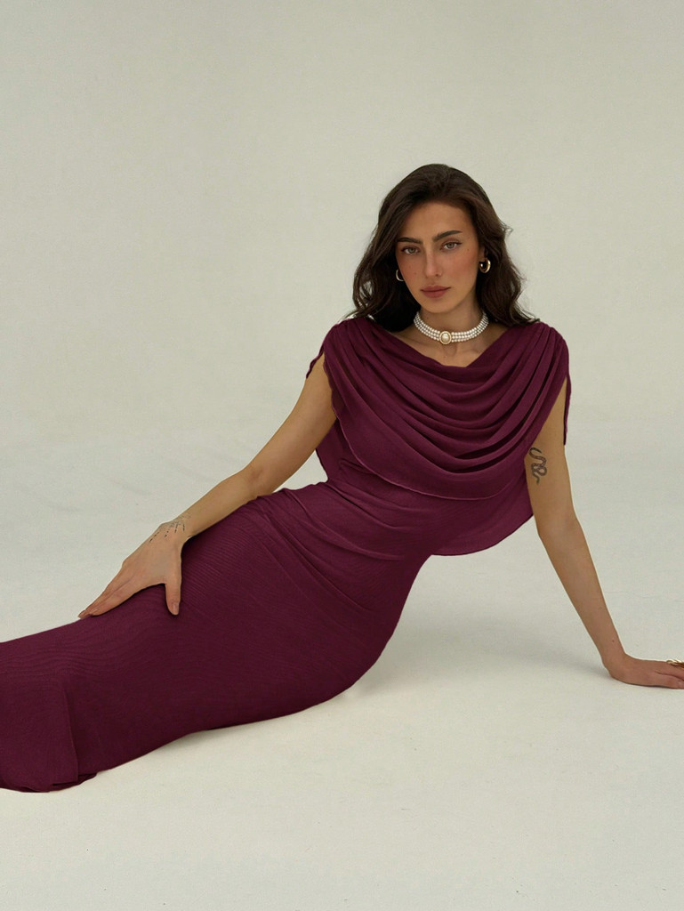 Mila Label Cynthia Dress - Burgundy